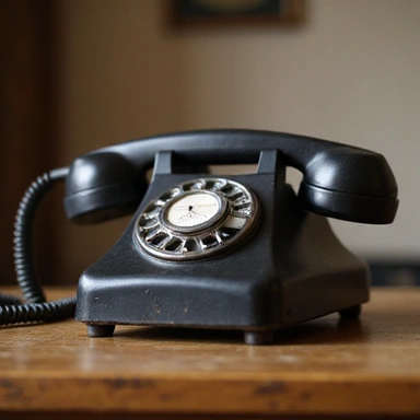 Teléfono antiguo con un dial, simbolizando la comunicación