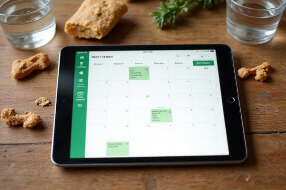 Calendario digital mostrando citas disponibles