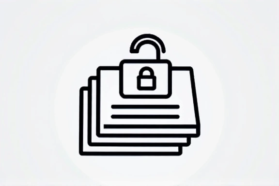Icono de derechos de autor con un candado sobre documentos legales.